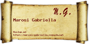 Marosi Gabriella névjegykártya