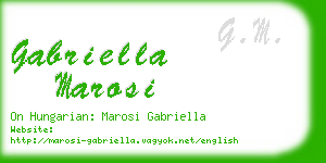 gabriella marosi business card